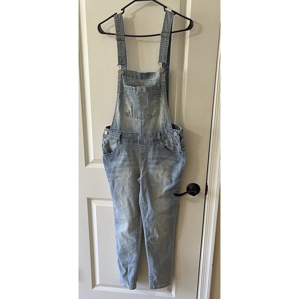 Wallflower Jumpsuit Overalls Women's Size M Stretch Blue Denim